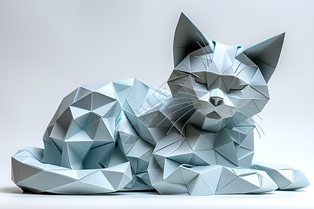 可爱卡通风格的折纸猫咪图片