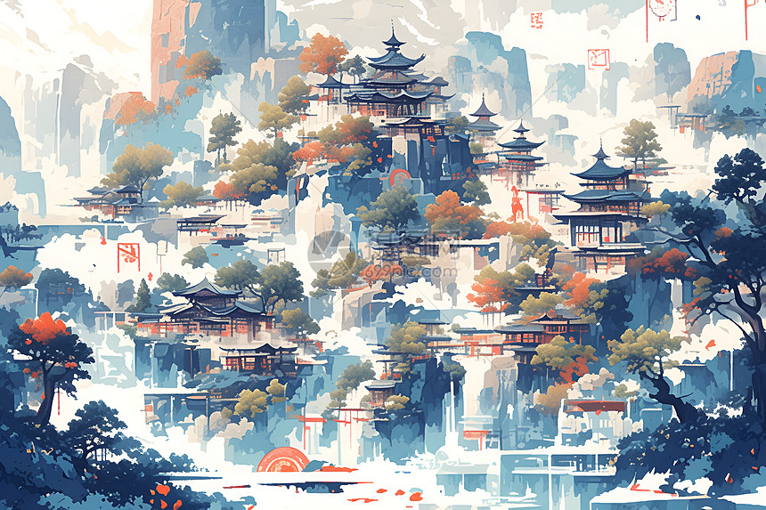 山水画中的中国文化之美图片