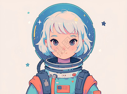 少女穿着宇航服图片