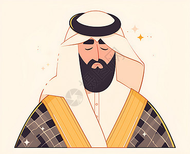 白胡子阿拉伯老人图片
