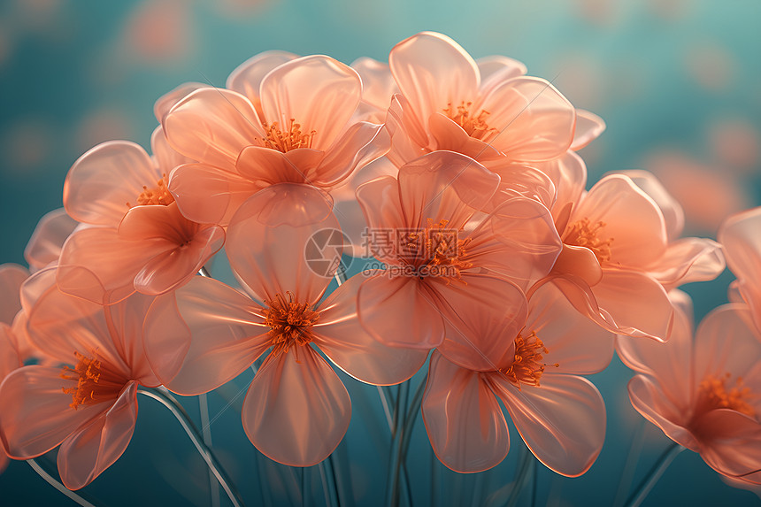 粉红花束图片