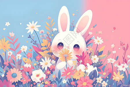 可爱小兔子图片