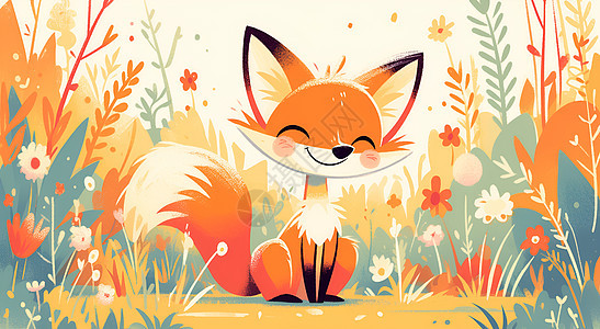 一只可爱的小狐狸图片