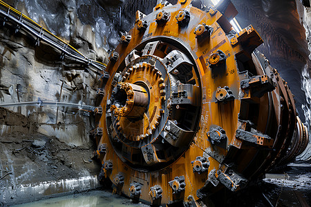 水电施工穿越地下隧道机械背景