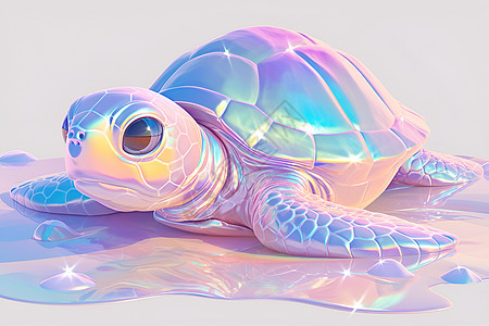 五光十色的小海龟图片