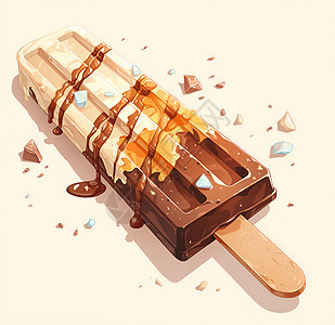 焦糖奶油巧克力冰棒图片
