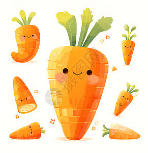 一根可爱的胡萝卜图片