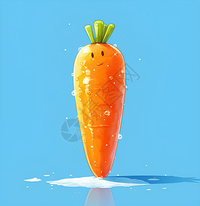 胡萝卜上的水滴图片