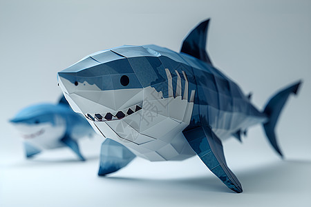 可爱的折纸鲨鱼图片