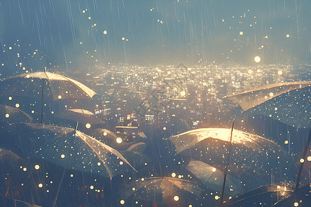 雨中幻境背景图片