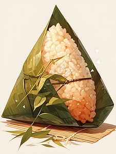 竹叶包的粽子图片