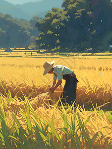 农人忙碌的时节背景图片