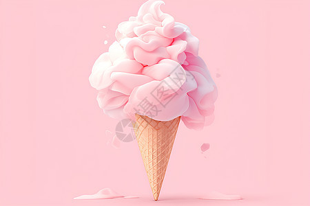 美味诱人的甜筒冰淇淋图片