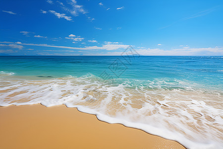 大海浪花夏日海岸背景