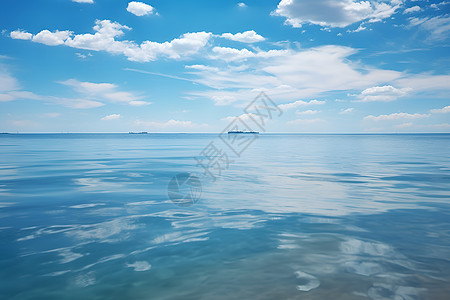 蓝紫波纹框蓝天下的海洋背景