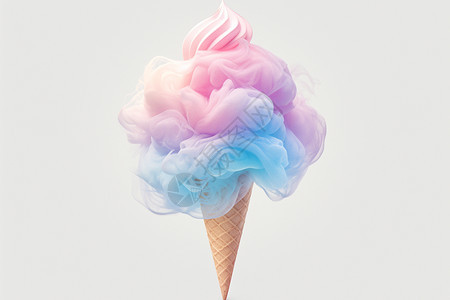棉花糖冰淇淋图片