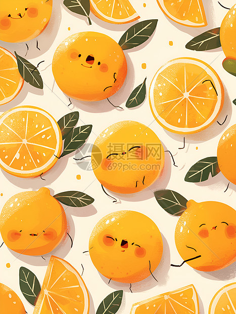 橙子的叶子图片