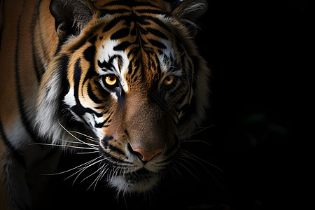 黑暗中的老虎图片
