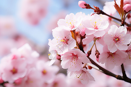 枝头上绽放的樱花高清图片