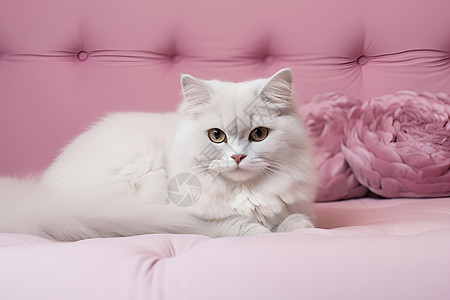 躺在毛毯上的猫咪图片