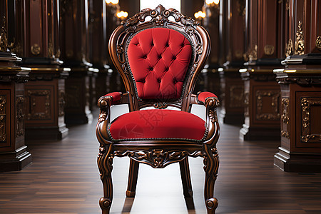 古典奢华的红色椅子图片