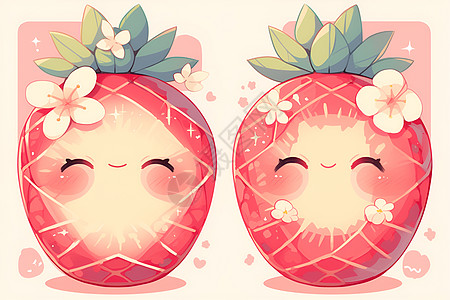 可爱的卡通草莓图片