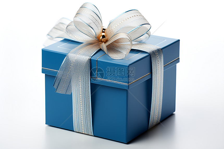 蓝色礼品盒图片