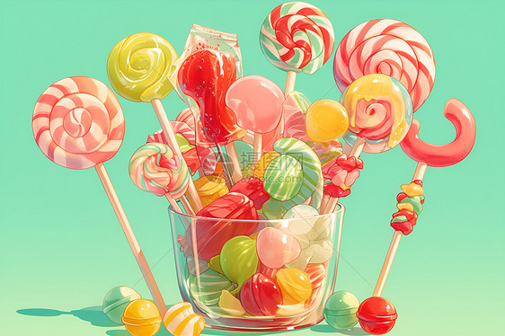 色彩缤纷的糖果图片