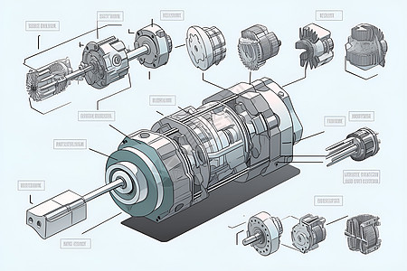 揭示异步交流电机的组成部分图片