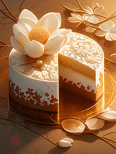 莲蓉酥蛋糕图片