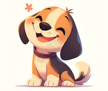 微笑的小狗图片