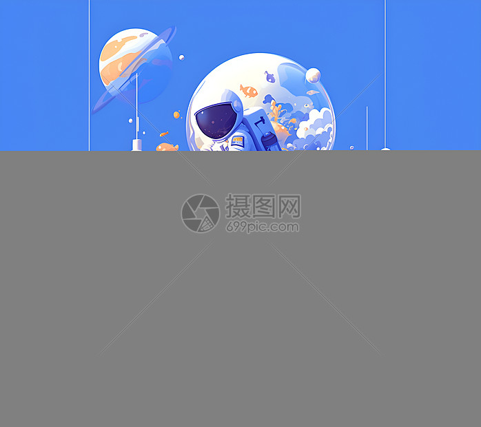 太空中漂浮着航员图片