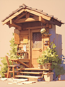 雅致的木质小屋图片
