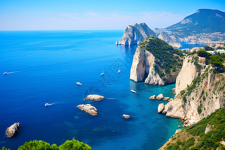 海水背景美丽的海岛背景