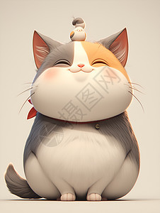 可爱胖猫插画图片