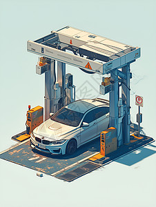 自动化加油站背景图片