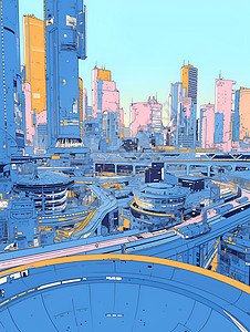 未来城市景观图片