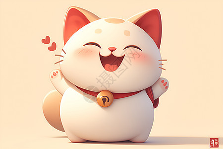 胖胖猫咪微笑的表情图片