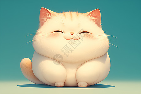 可爱胖乎乎的猫图片