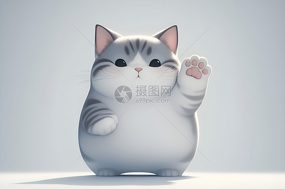 一只胖墩猫图片