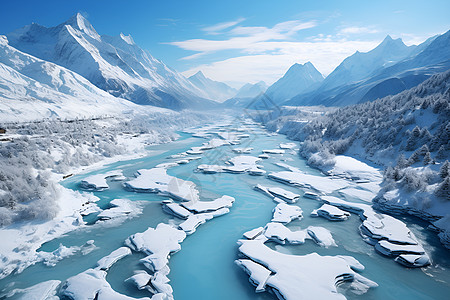 冰山冰雪冰山河流高清图片