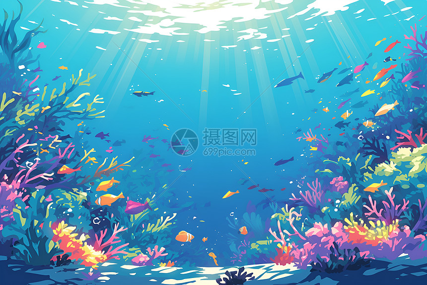 缤纷海底图片