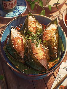 健康美味的粽子图片