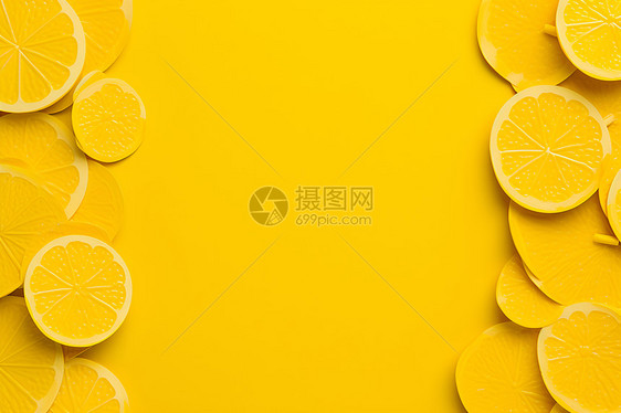 柠檬黄色背景图片