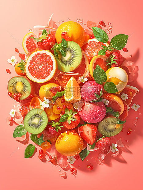 色彩缤纷的水果图片