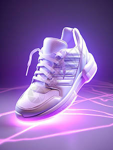趣味紫色运动鞋背景图片