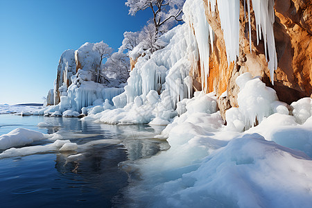 冻结河流图片