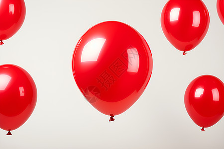 充气堡红色气球背景