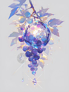 水晶般透明的葡萄图片