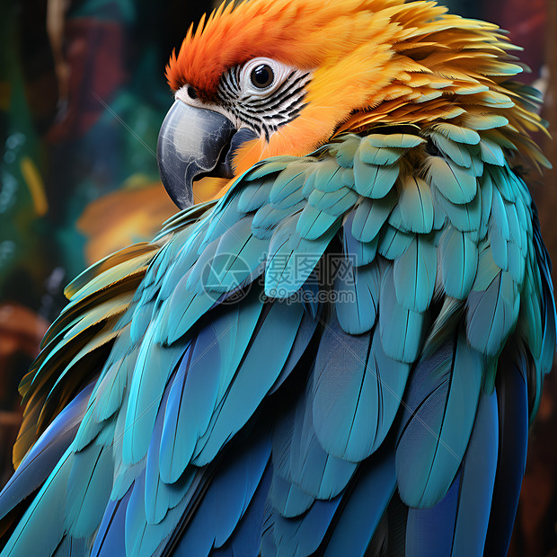 热带鲜艳鹦鹉图片